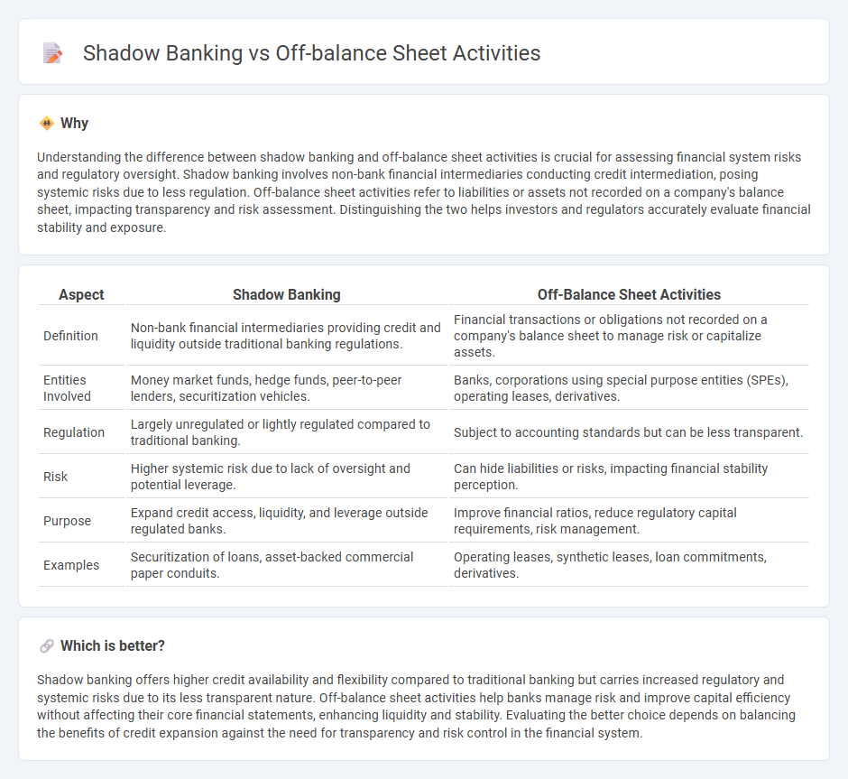 Shadow Banking vs Off-Balance Sheet Activities in Finance