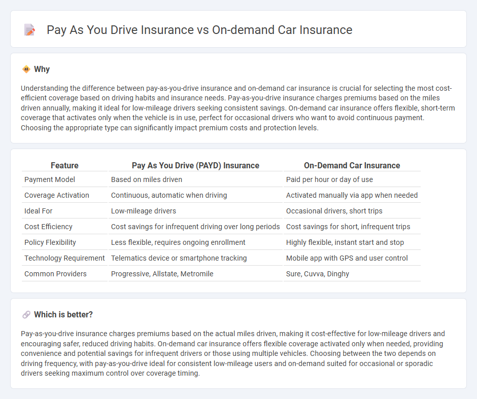 Pay As You Drive Insurance vs On-Demand Car Insurance in Insurance