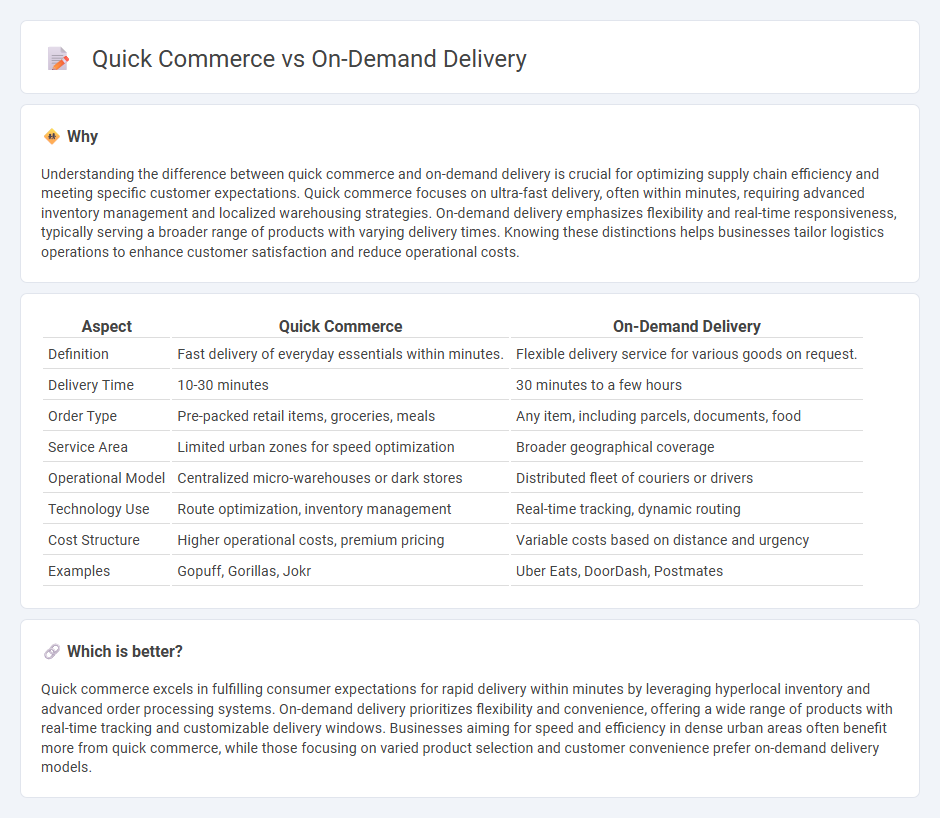 Quick Commerce vs On-Demand Delivery in Logistics