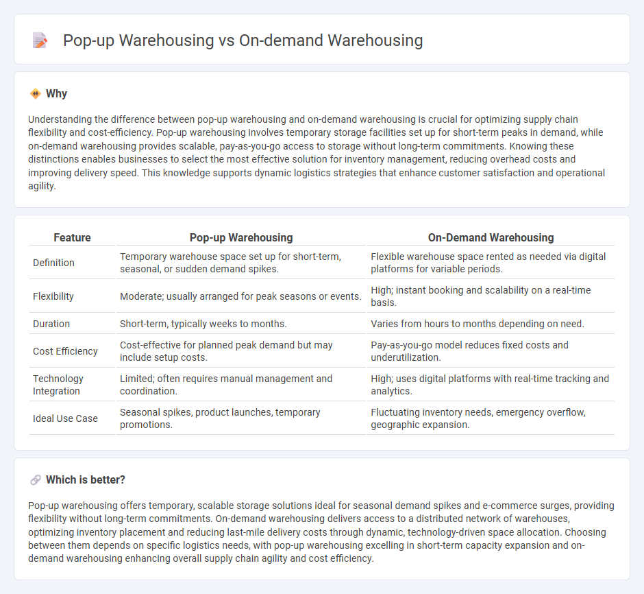 Pop-Up Warehousing vs On-Demand Warehousing in Logistics