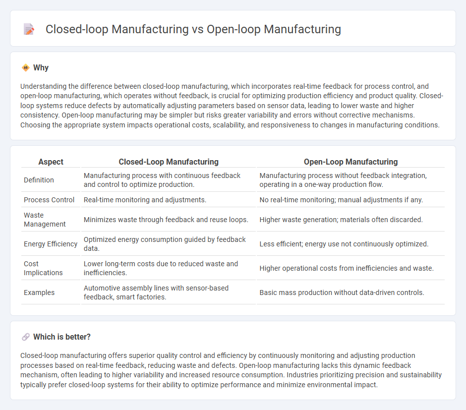 Closed-Loop Manufacturing vs Open-Loop Manufacturing in Manufacturing