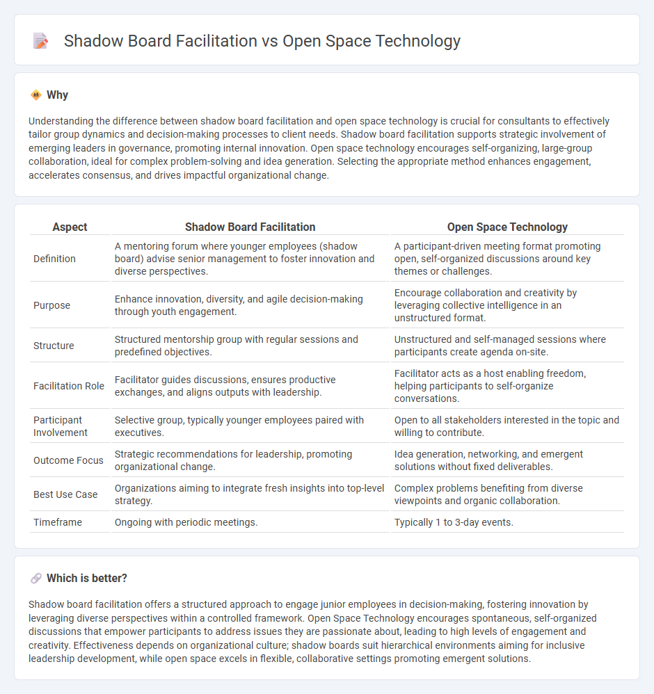 Shadow Board Facilitation vs Open Space Technology in Consulting