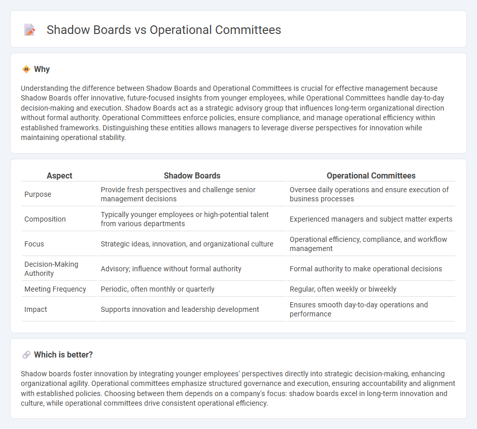 Shadow Boards vs Operational Committees in Management