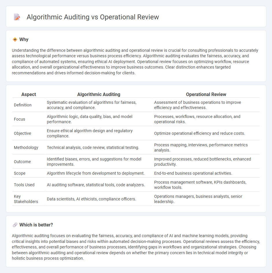Algorithmic Auditing vs Operational Review in Consulting