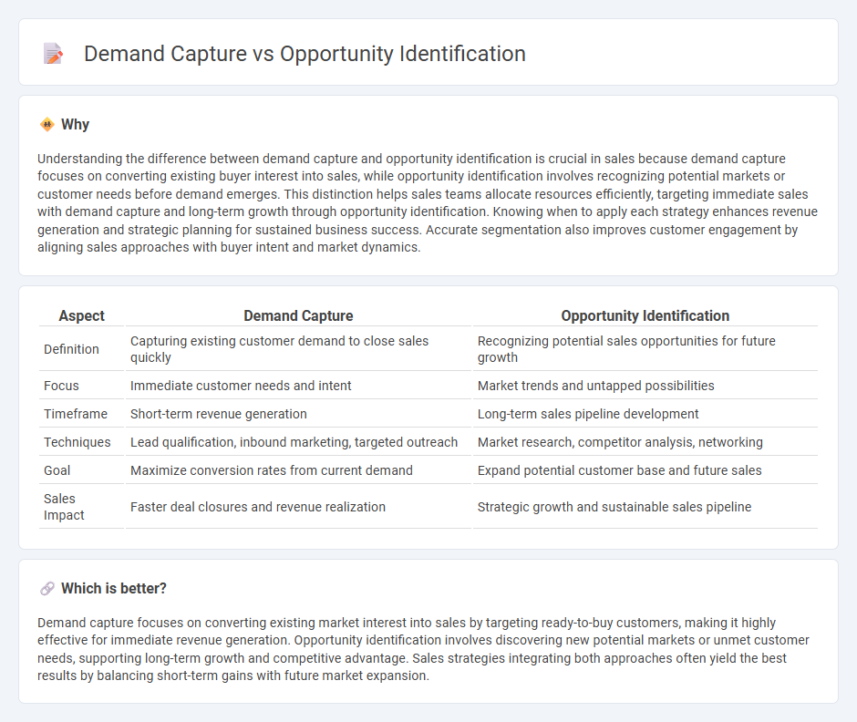 Demand Capture vs Opportunity Identification in Sales