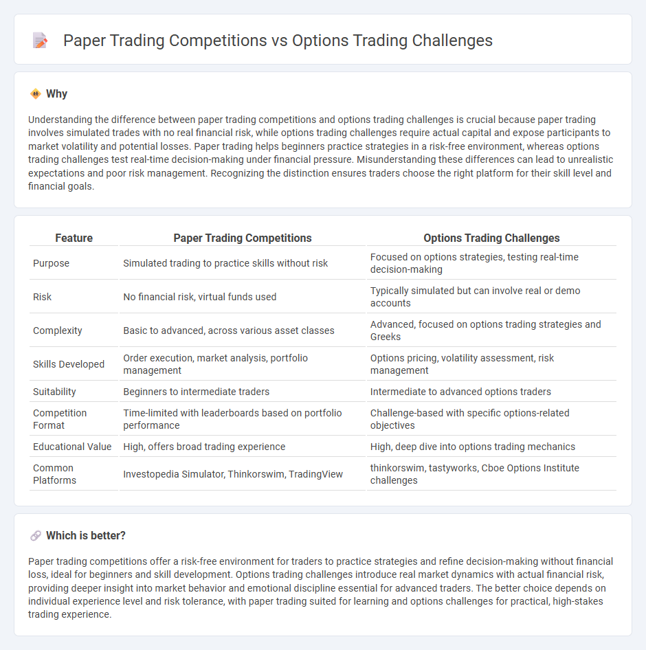 Paper Trading Competitions vs Options Trading Challenges in Trading