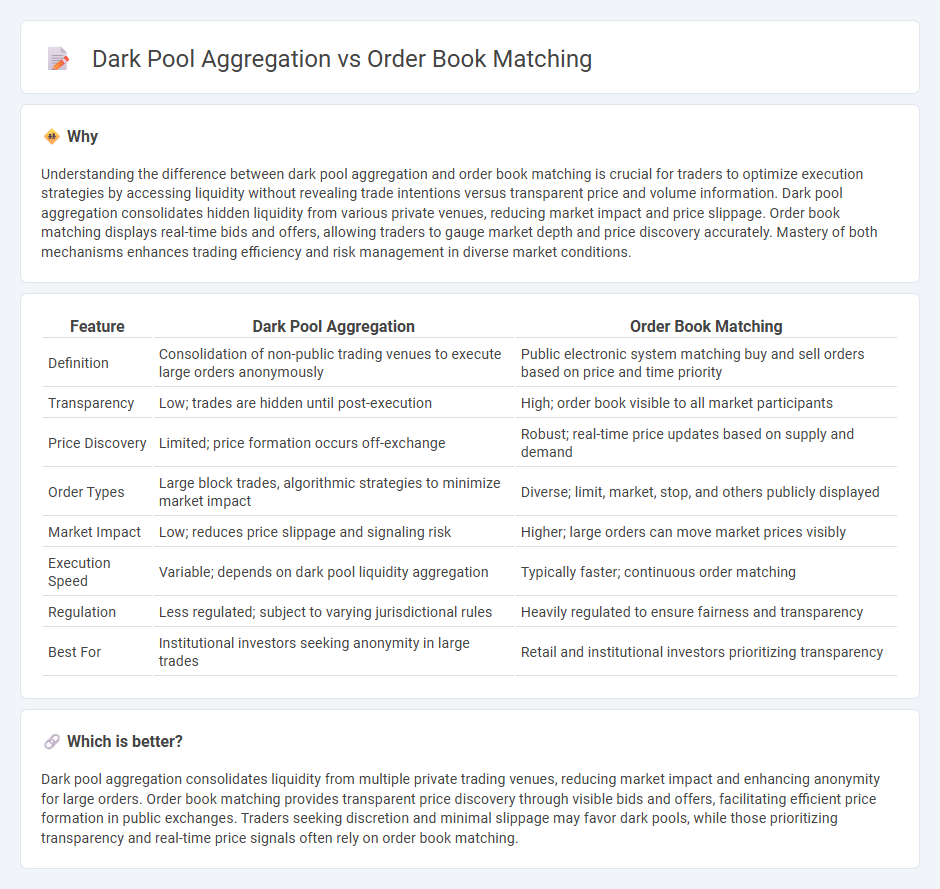 Dark Pool Aggregation vs Order Book Matching in Trading