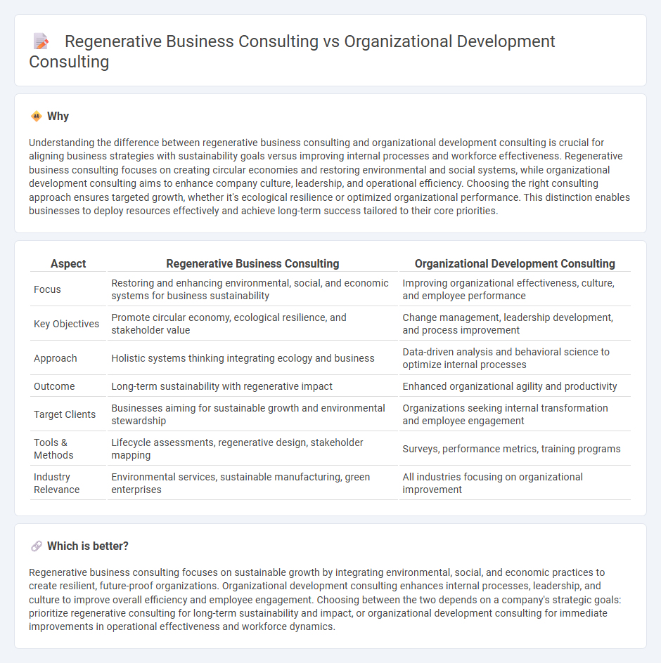 Regenerative Business Consulting vs Organizational Development Consulting in Consulting