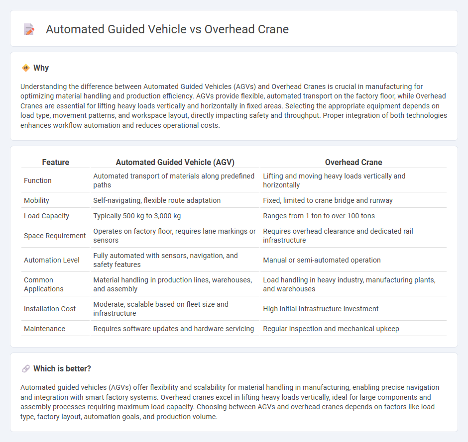 Automated Guided Vehicle vs Overhead Crane in Manufacturing