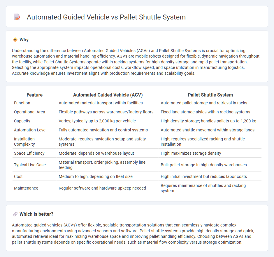 Automated Guided Vehicle vs Pallet Shuttle System in Manufacturing