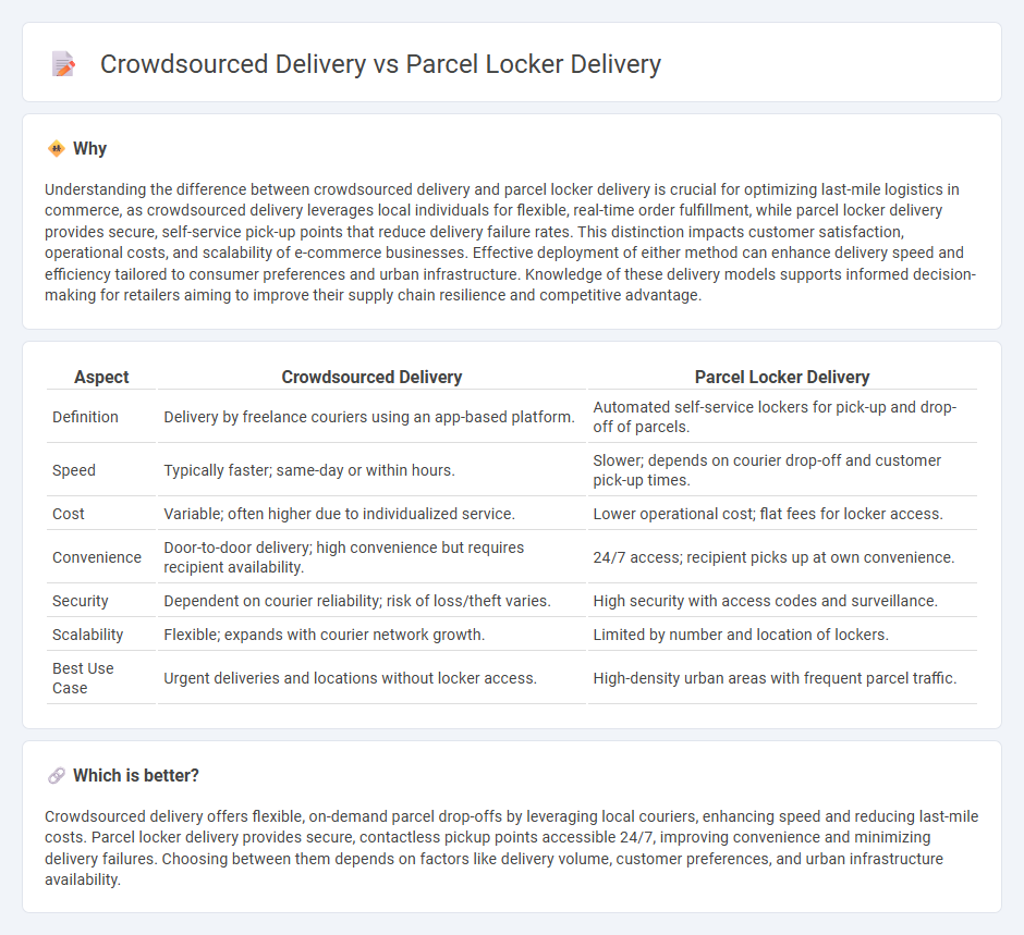 Crowdsourced Delivery vs Parcel Locker Delivery in Commerce