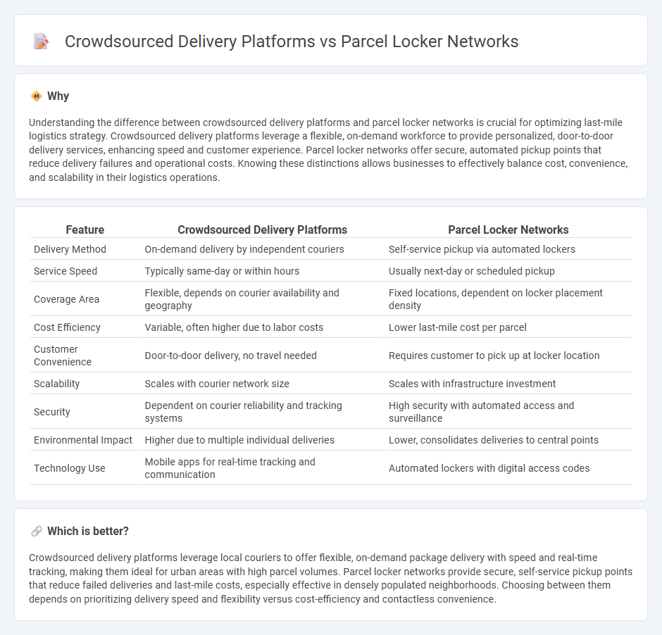 Crowdsourced Delivery Platforms vs Parcel Locker Networks in Logistics