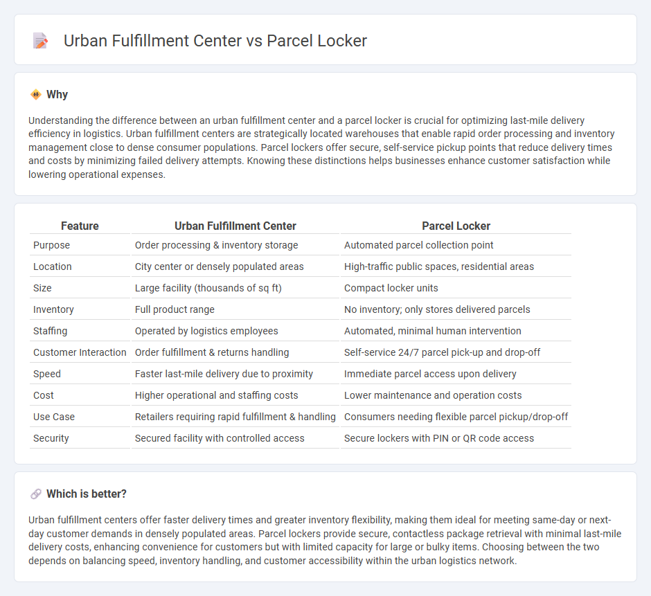 Urban Fulfillment Center vs Parcel Locker in Logistics