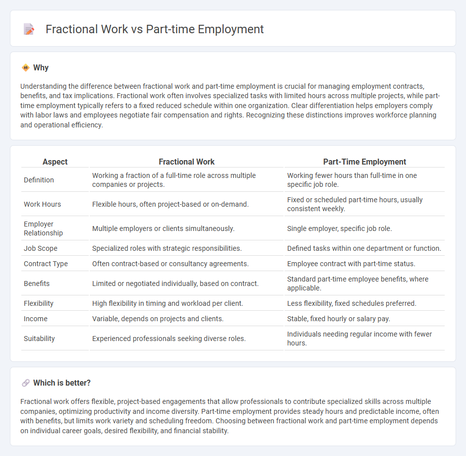 Fractional Work vs Part-Time Employment in Employment