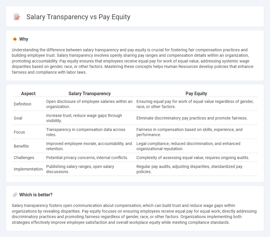 Salary Transparency vs Pay Equity in Human Resources