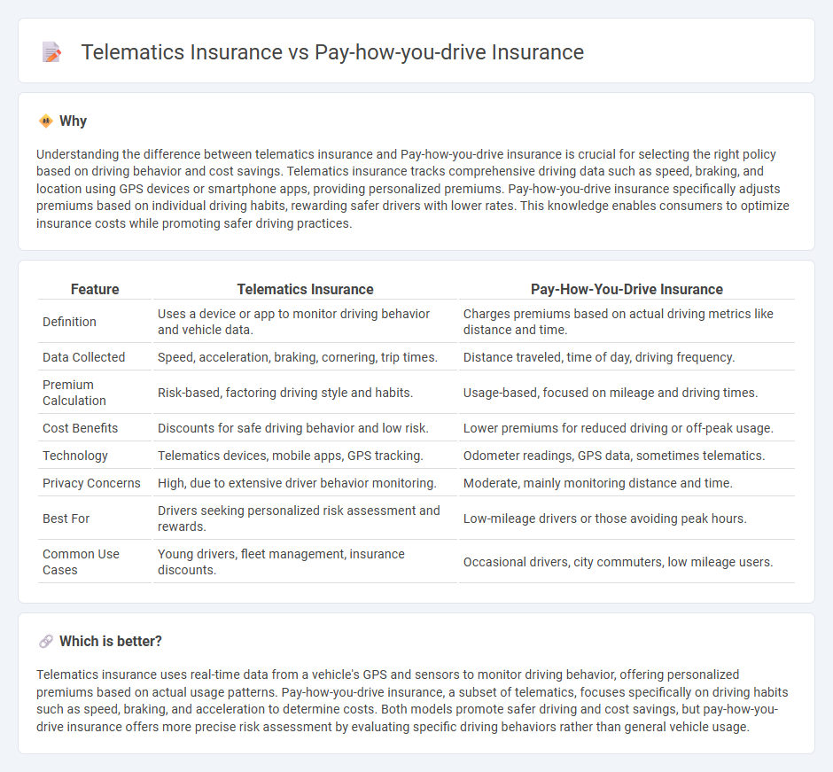 Telematics Insurance vs Pay-How-You-Drive Insurance in Insurance