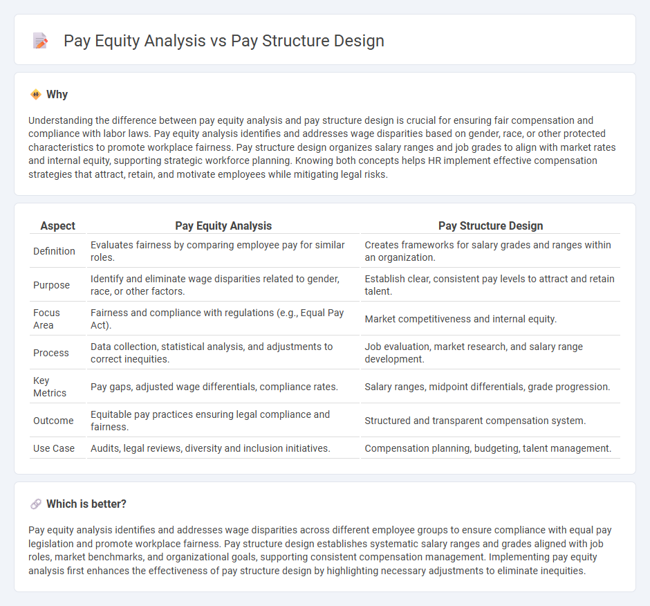 Pay Equity Analysis vs Pay Structure Design in Human Resources