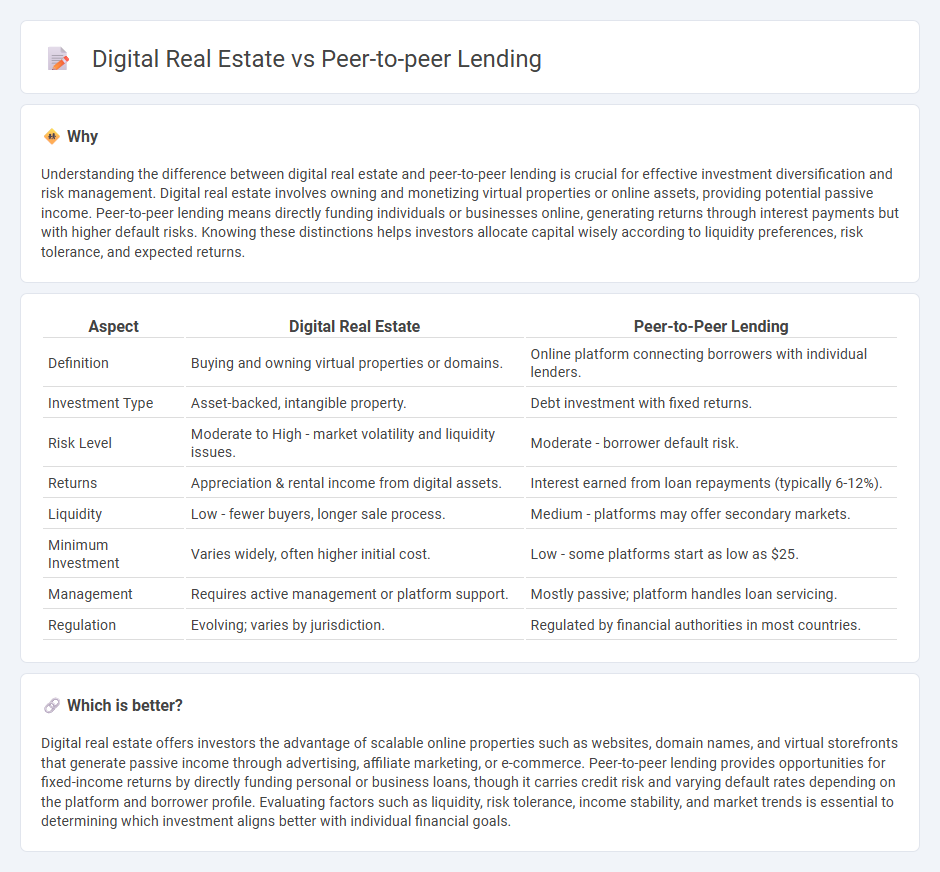 Digital Real Estate vs Peer-To-Peer Lending in Investment
