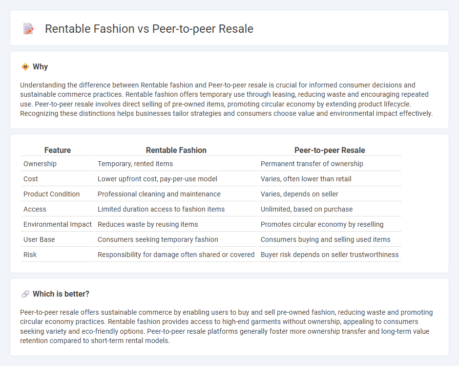 Rentable Fashion vs Peer-To-Peer Resale in Commerce