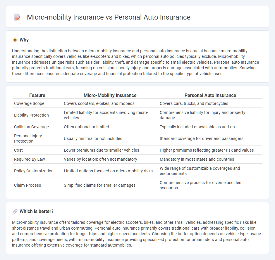 Micro-Mobility Insurance vs Personal Auto Insurance in Insurance