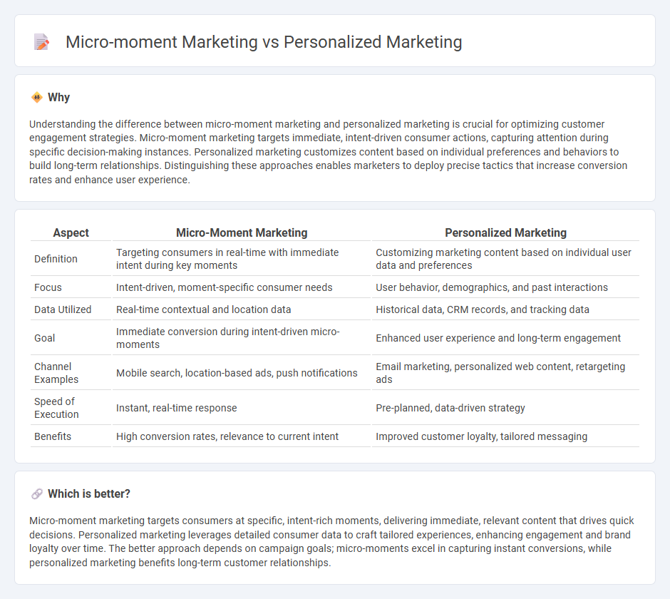 Micro-Moment Marketing vs Personalized Marketing in Marketing