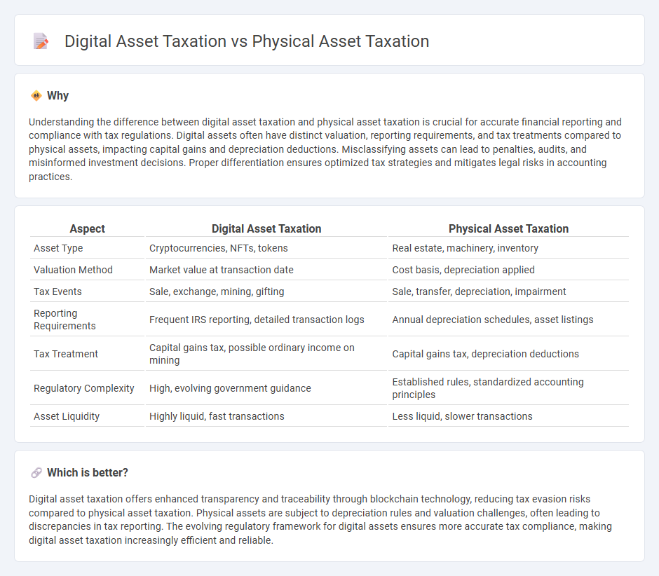 Digital Asset Taxation vs Physical Asset Taxation in Accounting
