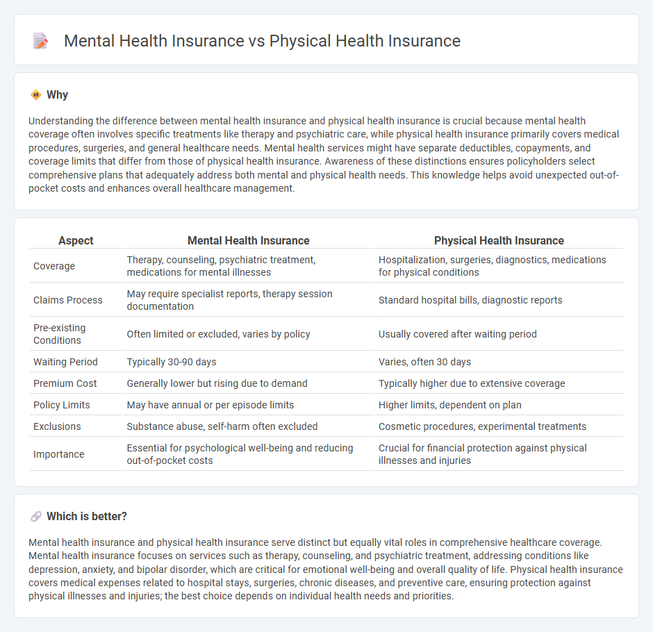 Mental Health Insurance vs Physical Health Insurance in Insurance