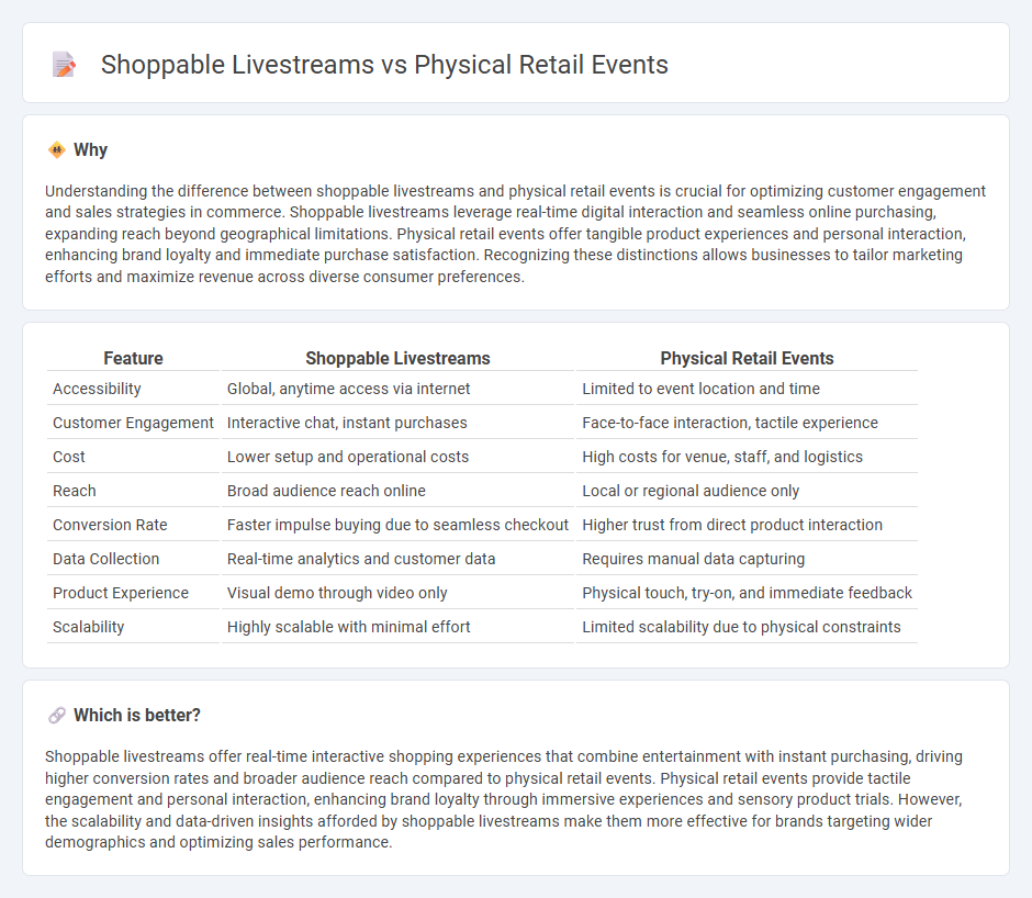 Shoppable Livestreams vs Physical Retail Events in Commerce