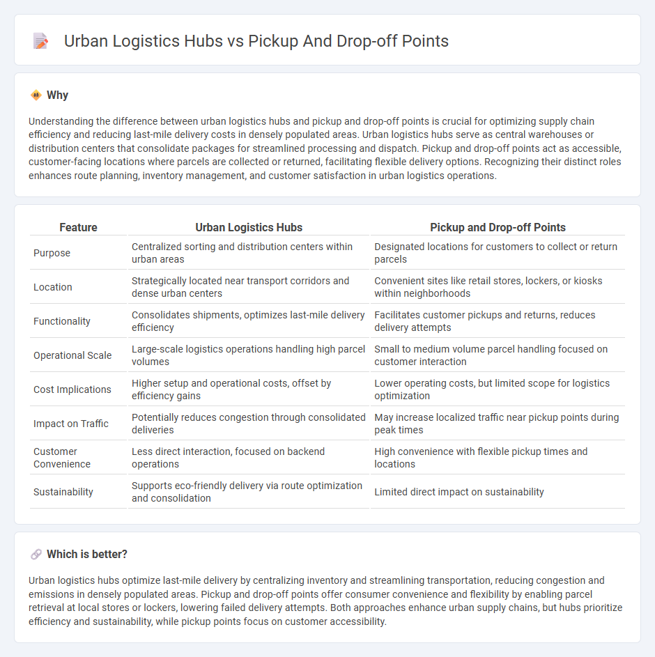 Urban Logistics Hubs vs Pickup And Drop-Off Points in Logistics