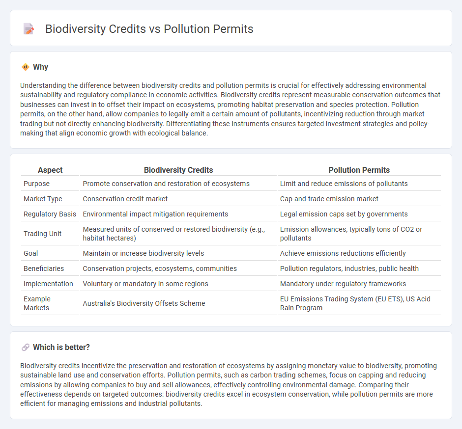 Biodiversity Credits vs Pollution Permits in Economy