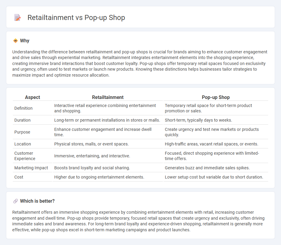 Retailtainment vs Pop-Up Shop in Retail