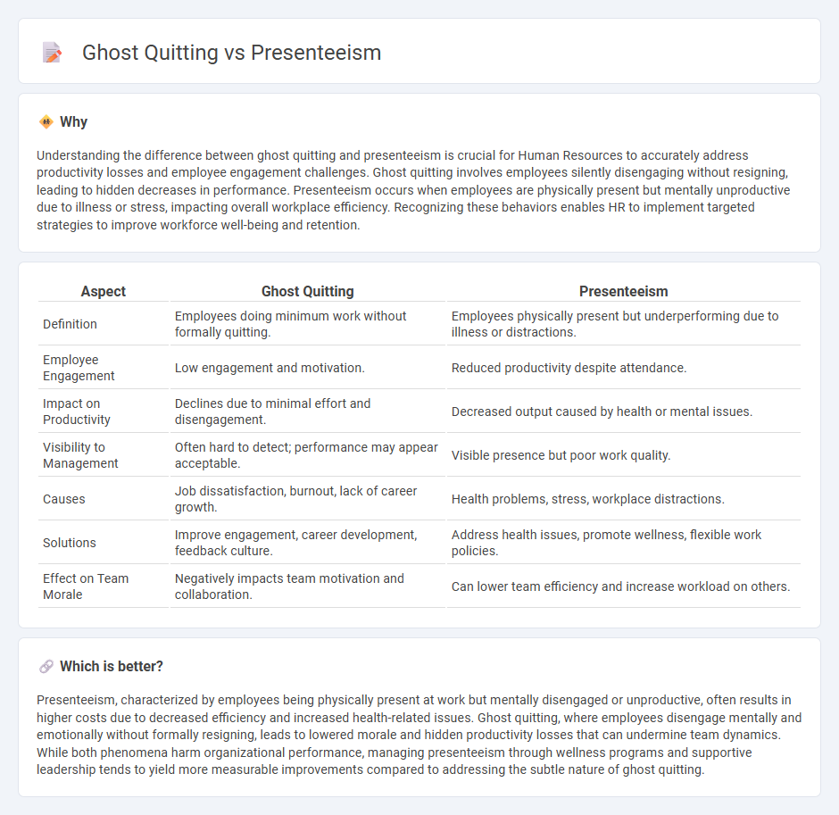 Ghost Quitting vs Presenteeism in Human Resources