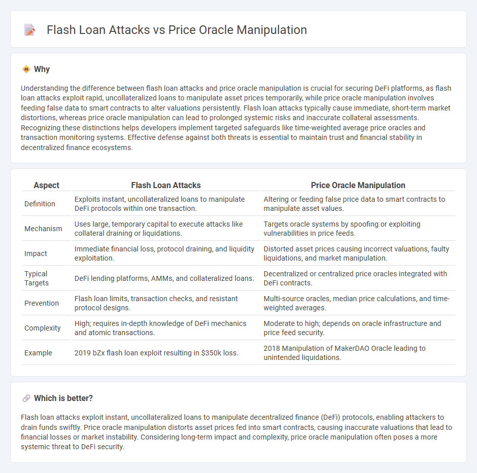 Flash Loan Attacks vs Price Oracle Manipulation in Finance