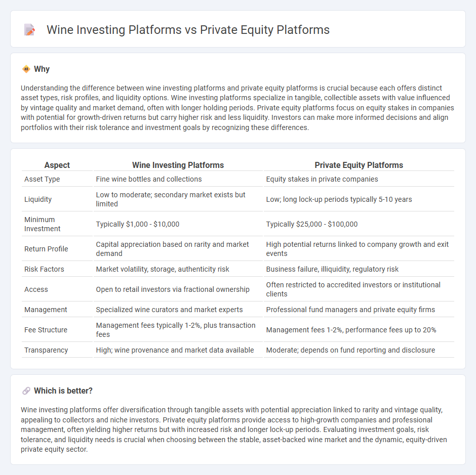 Wine Investing Platforms vs Private Equity Platforms in Investment