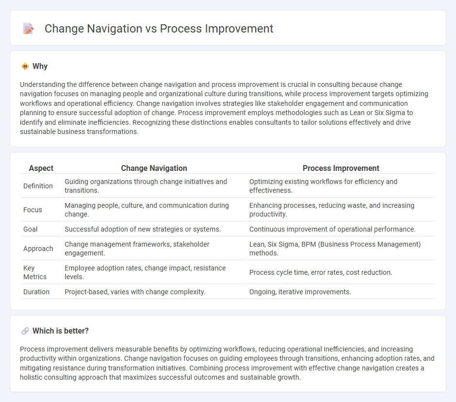 Change Navigation vs Process Improvement in Consulting