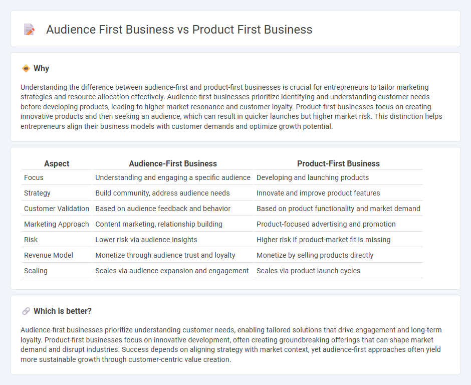 Audience First Business vs Product First Business in Entrepreneurship