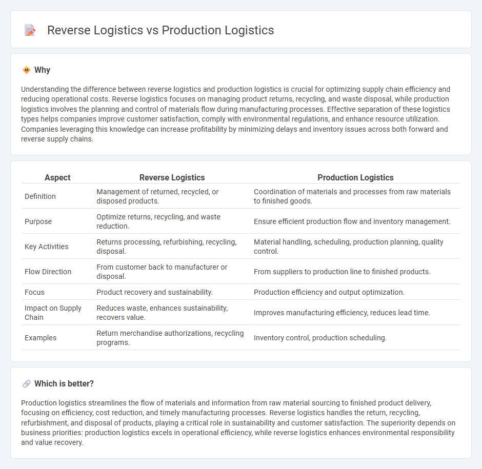 Reverse Logistics vs Production Logistics in Logistics
