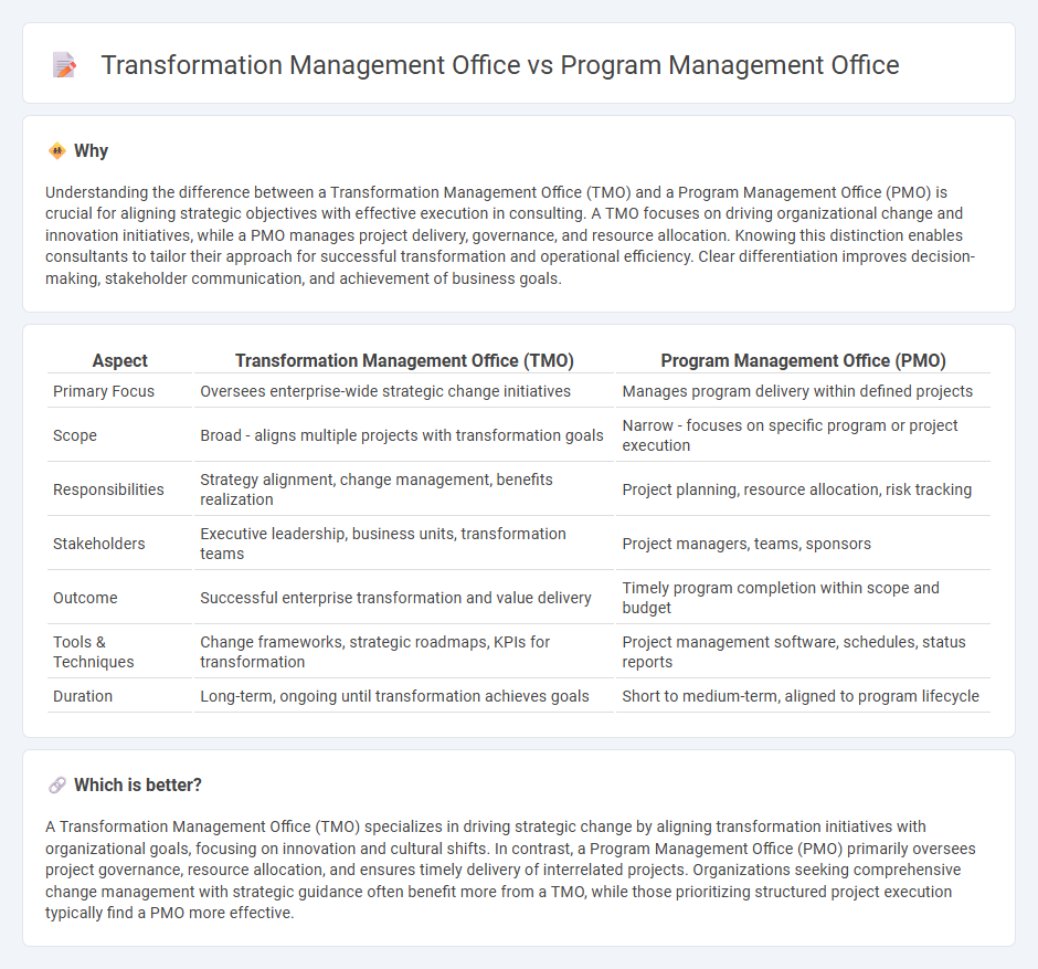 Transformation Management Office vs Program Management Office in Consulting