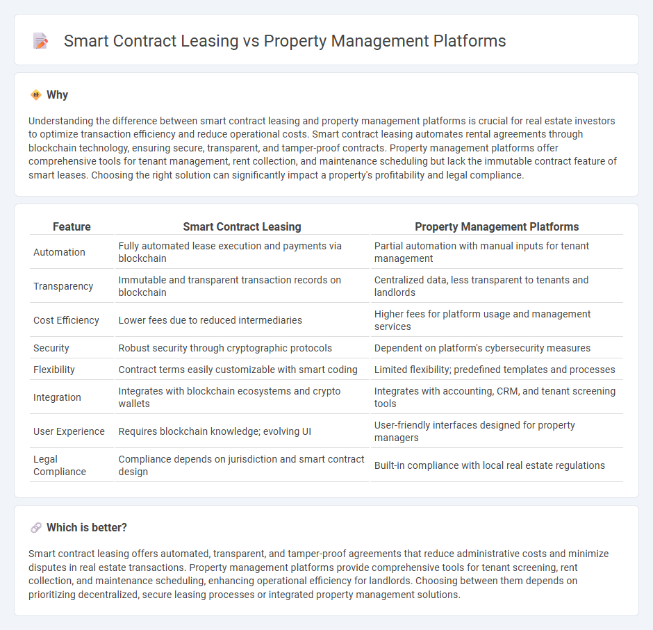 Smart Contract Leasing vs Property Management Platforms in Real Estate