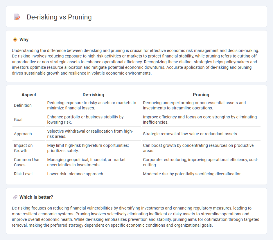 De-Risking vs Pruning in Economy