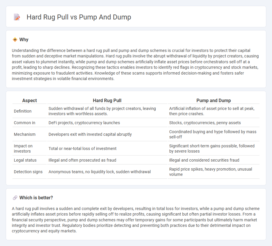 Hard Rug Pull vs Pump And Dump in Finance