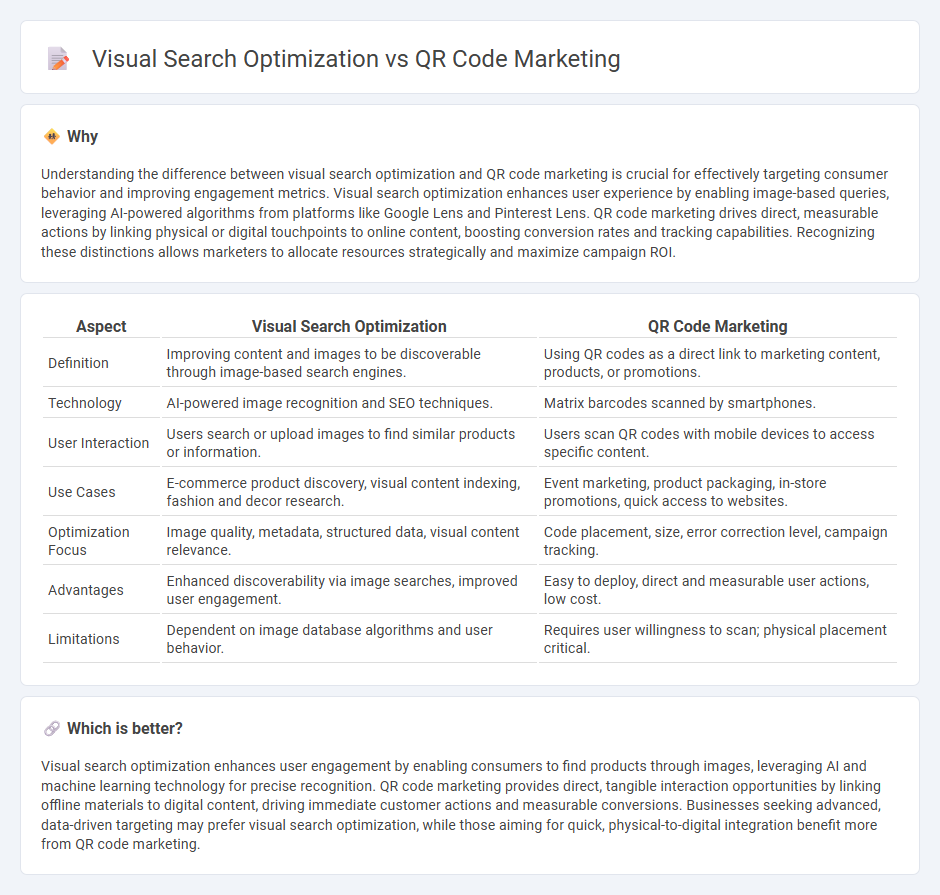 Visual Search Optimization vs Qr Code Marketing in Marketing