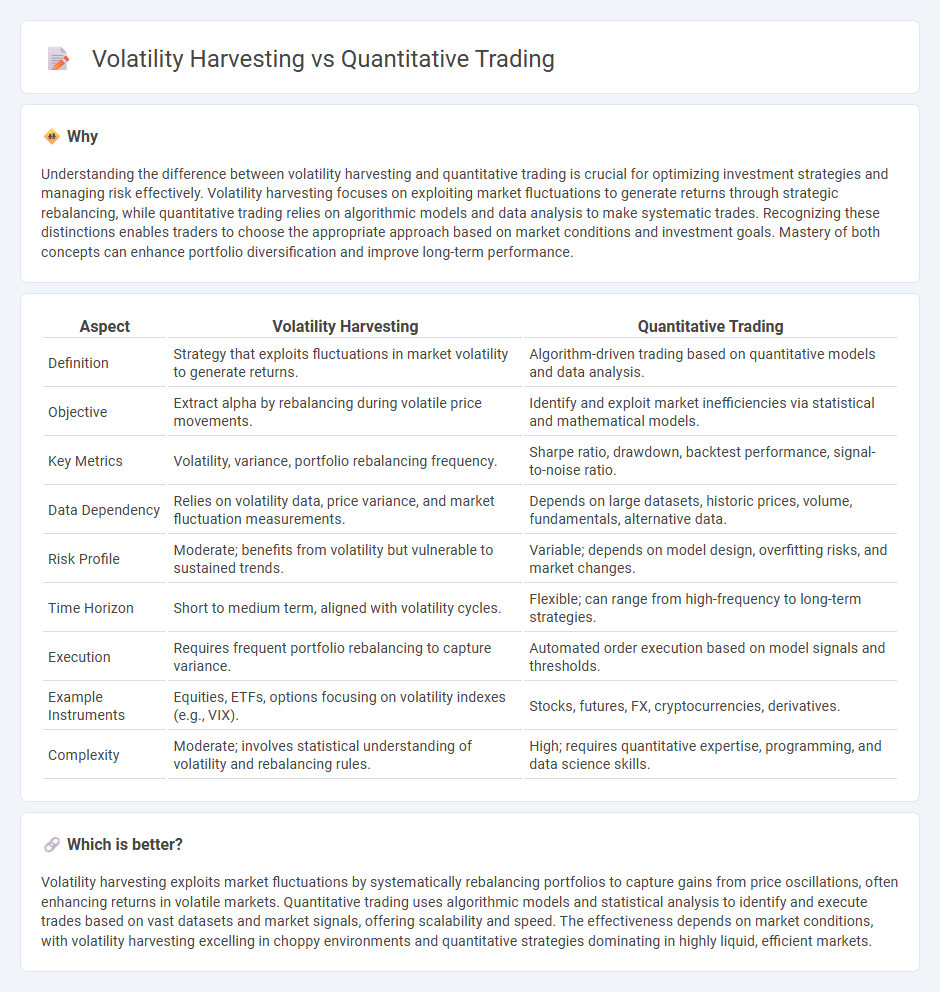 Volatility Harvesting vs Quantitative Trading in Trading