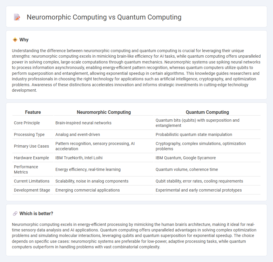 Neuromorphic Computing vs Quantum Computing in Technology