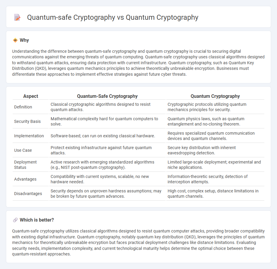 Quantum-Safe Cryptography vs Quantum Cryptography in Technology