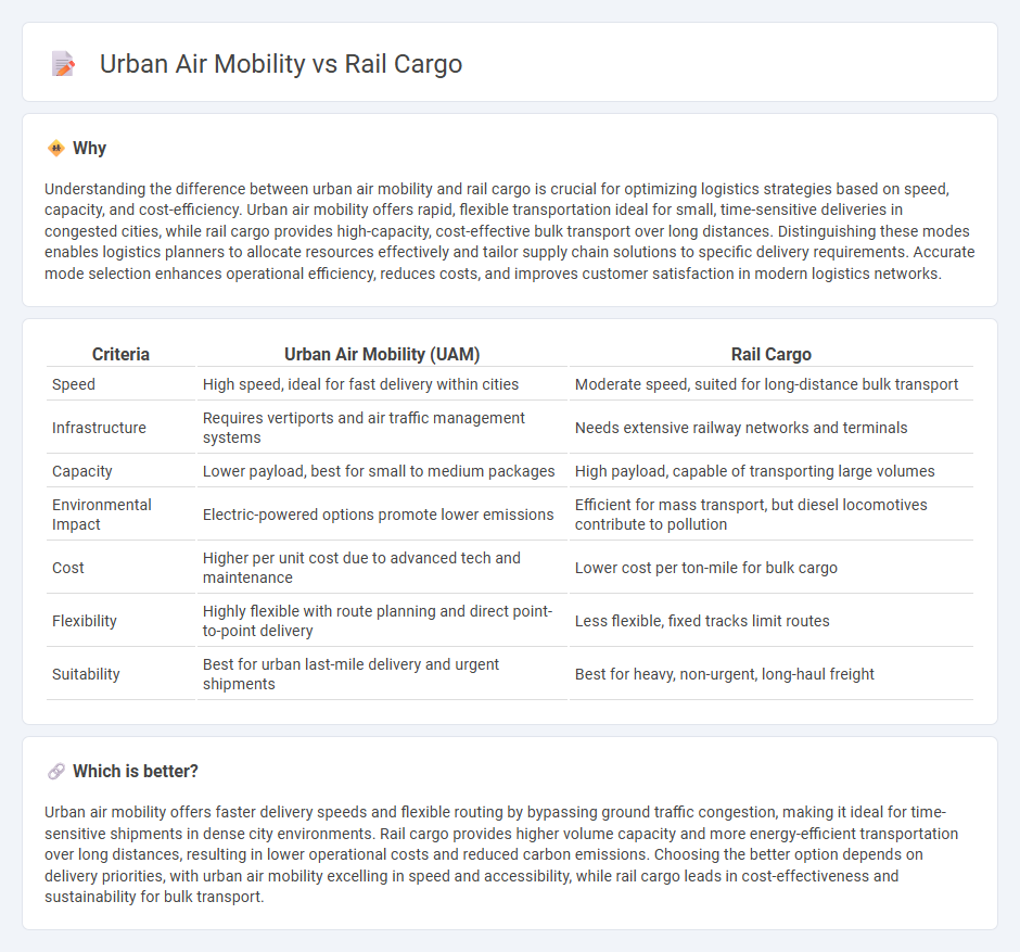 Urban Air Mobility vs Rail Cargo in Logistics