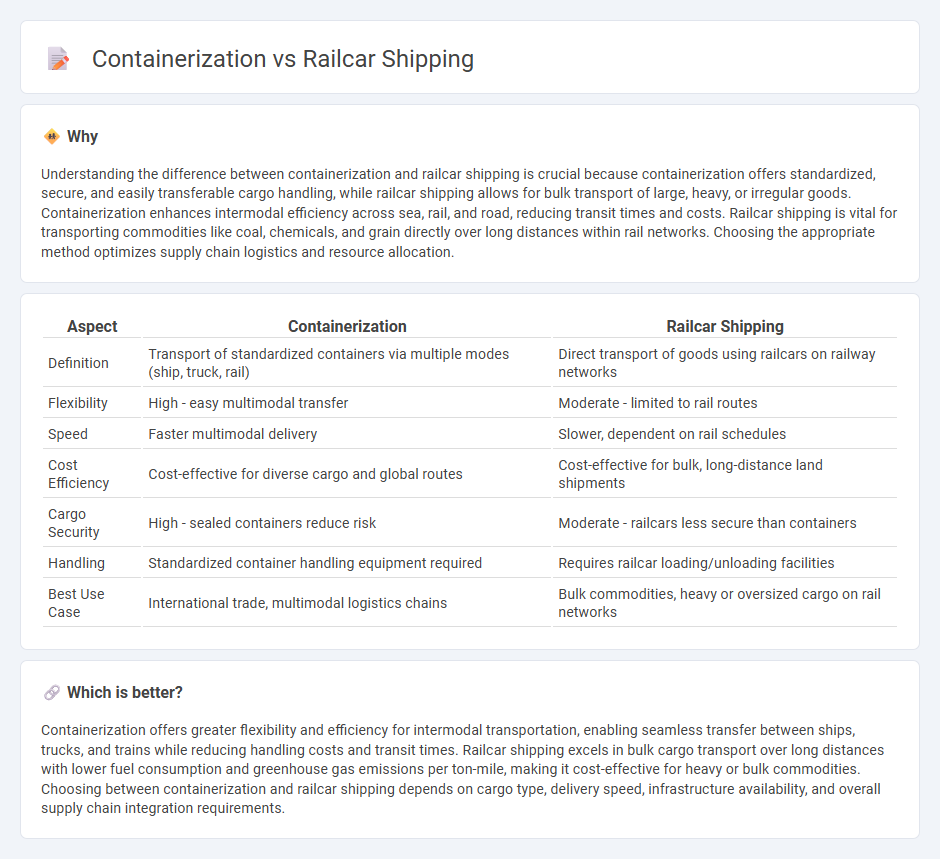 Containerization vs Railcar Shipping in Logistics
