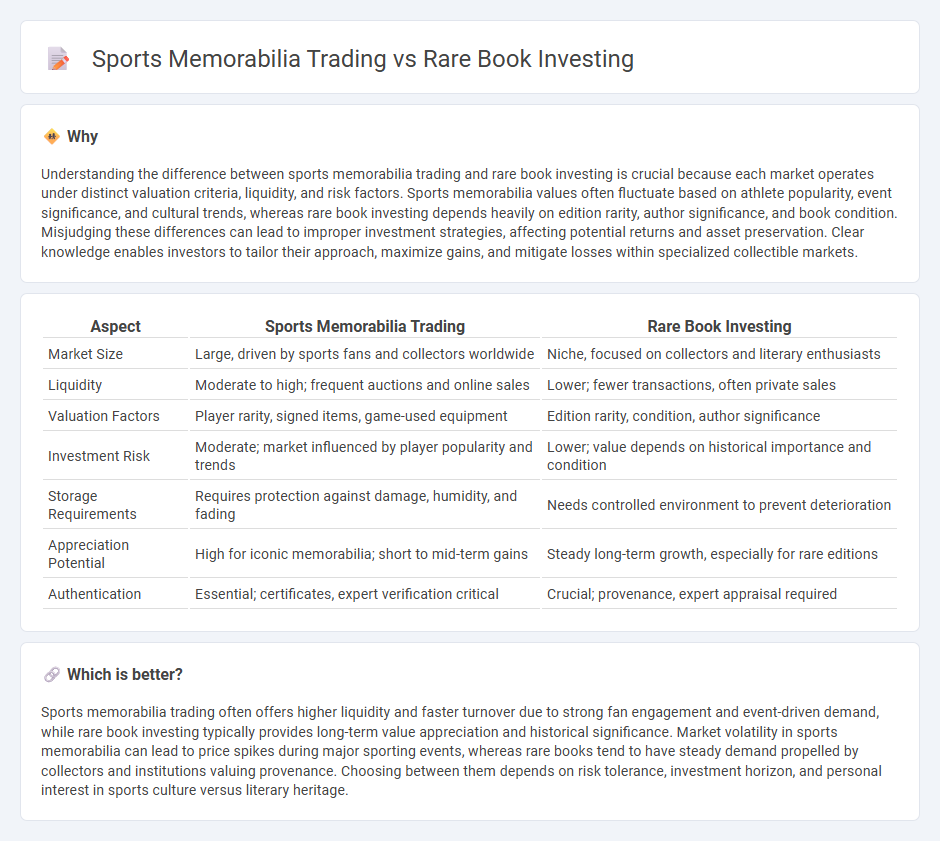 Sports Memorabilia Trading vs Rare Book Investing in Investment