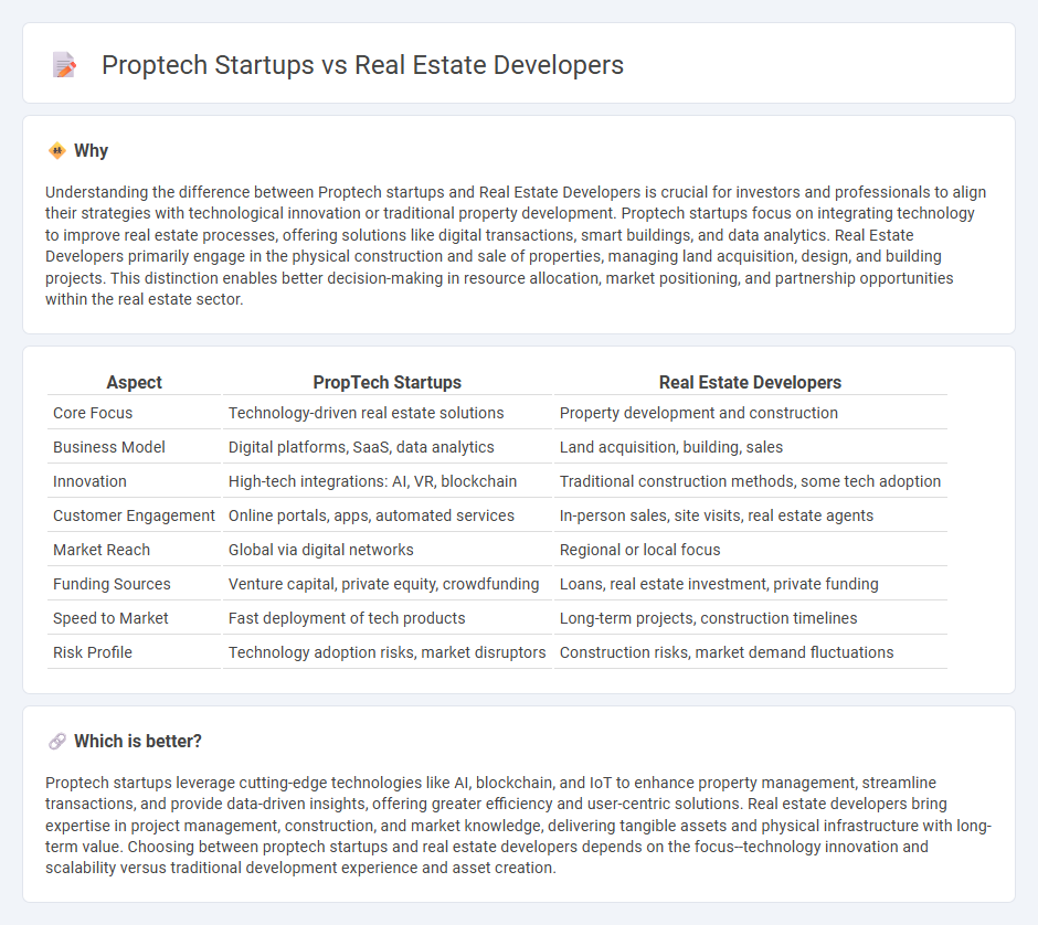 Proptech Startups vs Real Estate Developers in Real Estate