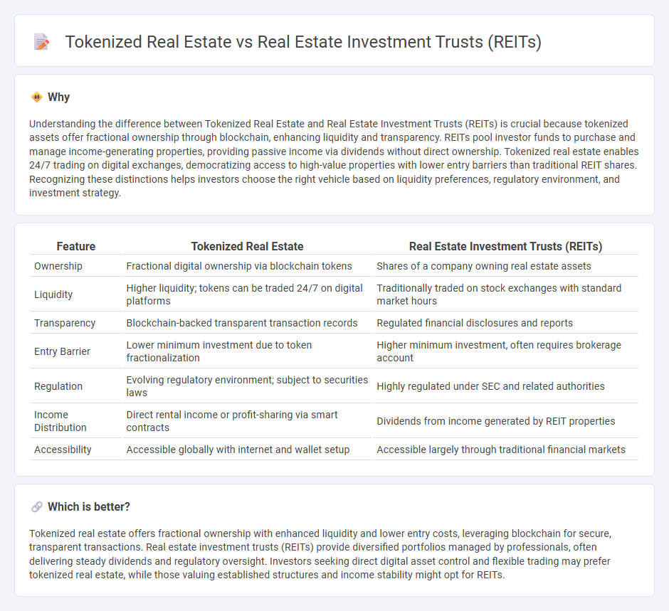 Tokenized Real Estate vs Real Estate Investment Trusts (Reits) in Real Estate